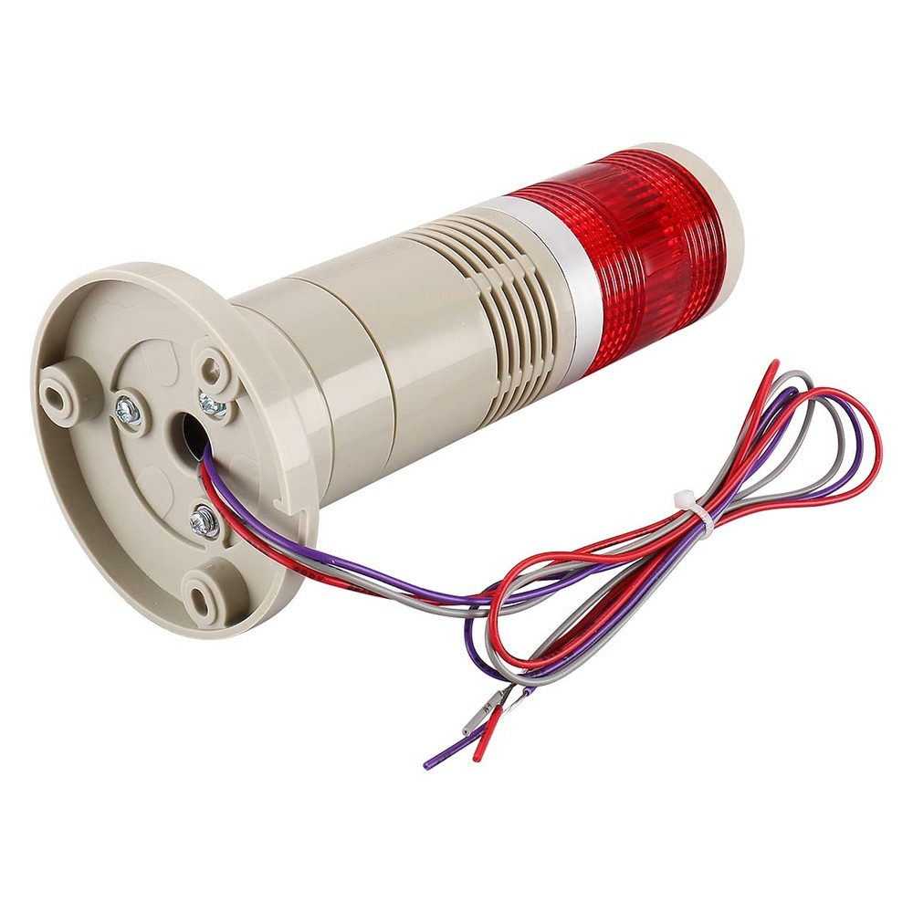 Baomain Alarm Warning Continuous Light 110V AC Industrial Buzzer Red LED