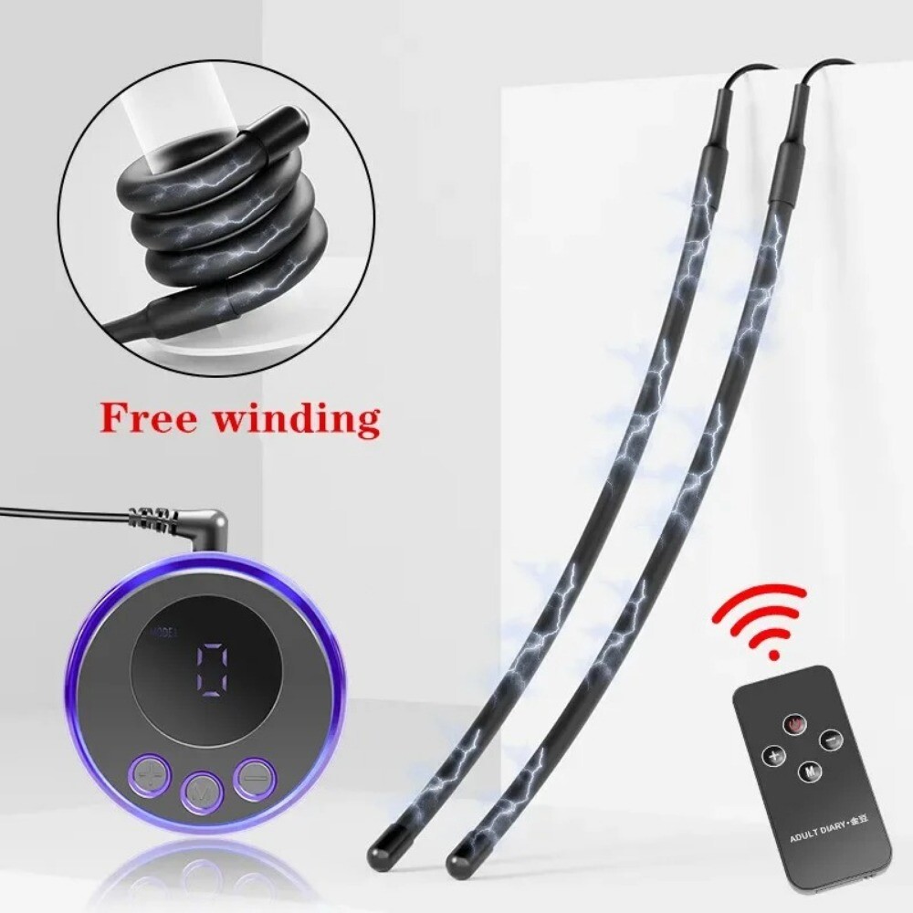 Electric E-Stim Penis Stretcher Enhancer Ball-Scrotum-Ring-Delay-Ejaculation Men