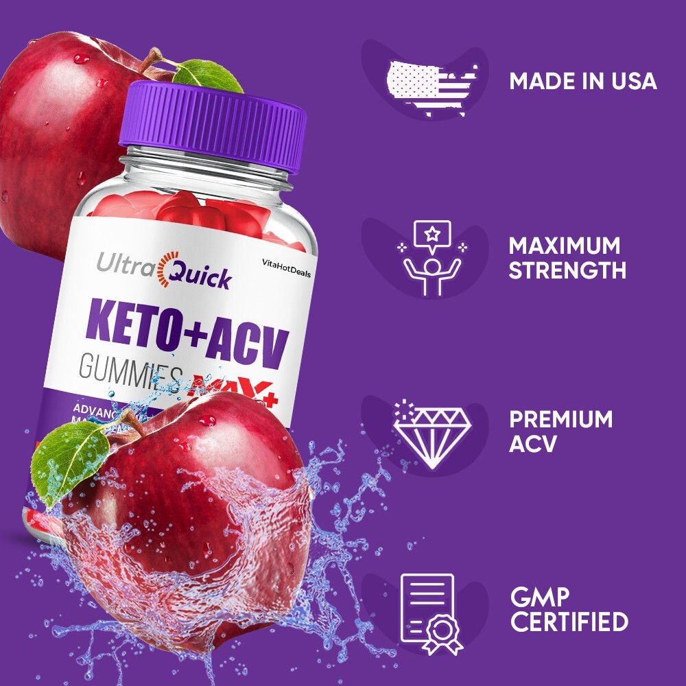 UltraQuick Max + Keto ACV Gummies, Maximum Potency Gummies (3 Pack)