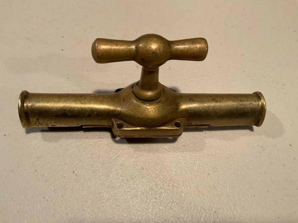 Antique Victorian Solid Brass Double Door Bolt Lock Set
