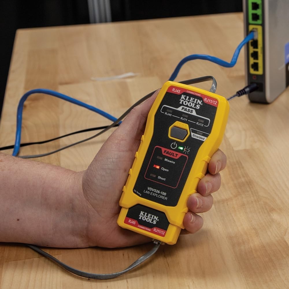 Compact & Battery Powered Network Tester - Reliable RJ11, RJ12, RJ45 Solution