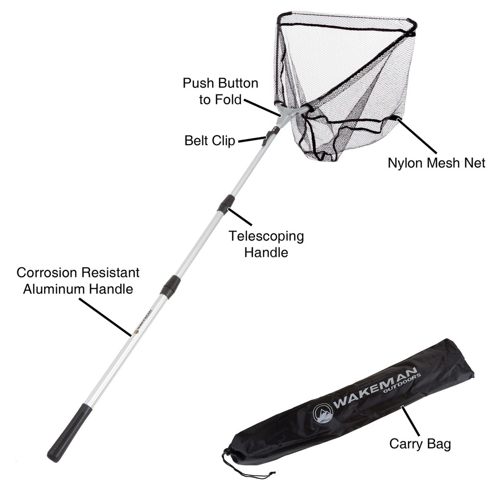 Fishing Net with Telescoping Handle Collapsible Adjustable Landing Net 80 Inch