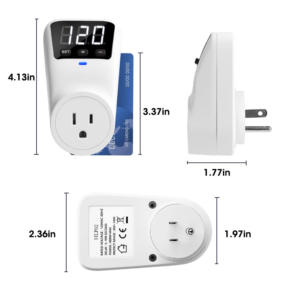 Surge Protector Voltage Stabilizer Fireproof UL94V-1 Wall Mount Surge Protect...