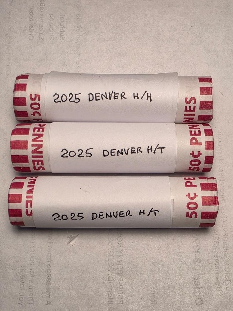 2025-D UNC PENNY ROLLS 3 TOTAL