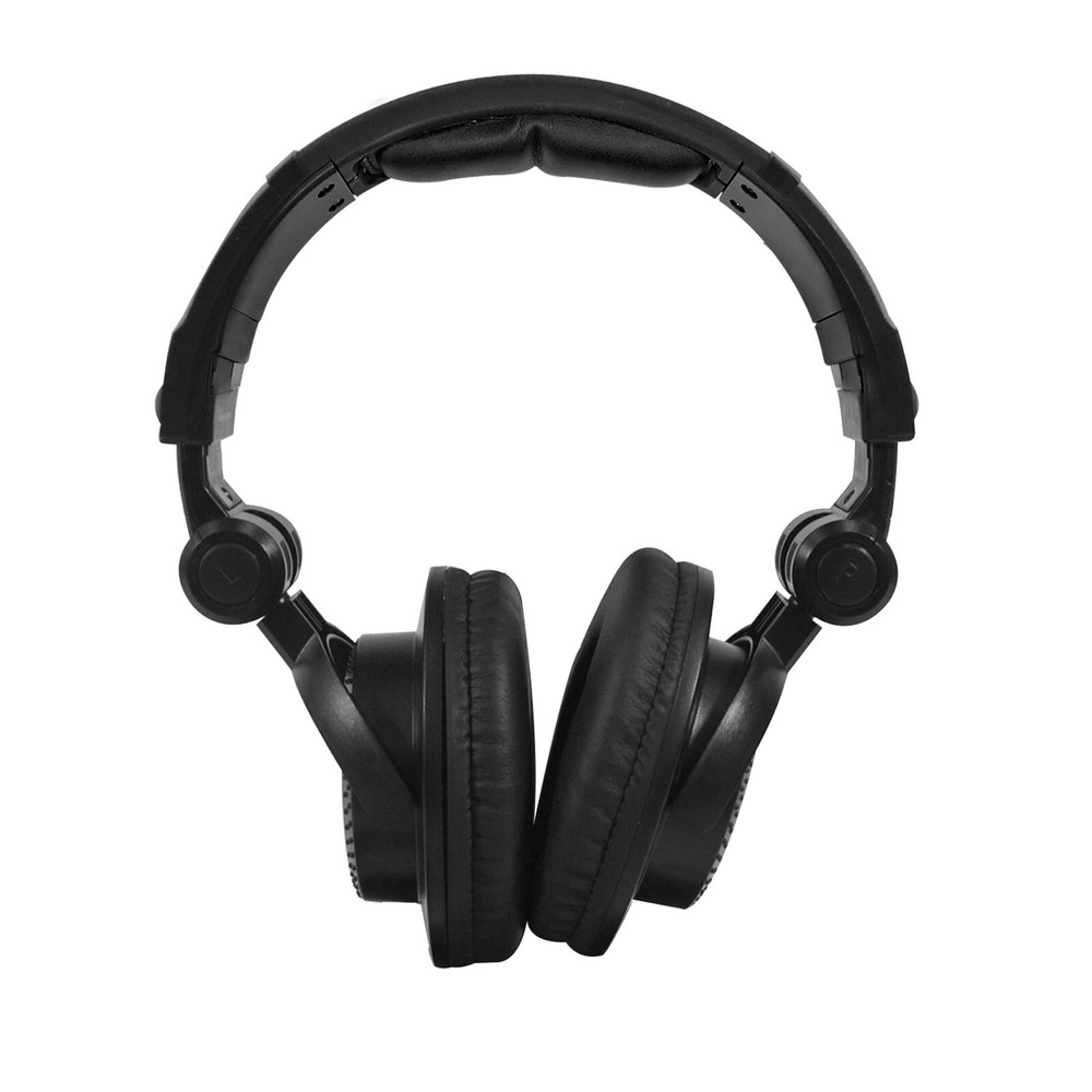 Professional Foldable Black DJ Studio Reference Headphones w Cushions 2 Pack