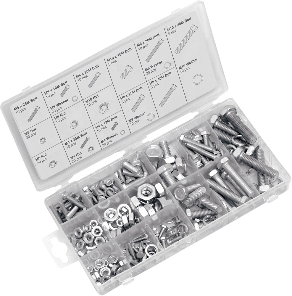 Performance Tool Metric Bolt-Nut-Washer Kit W5334