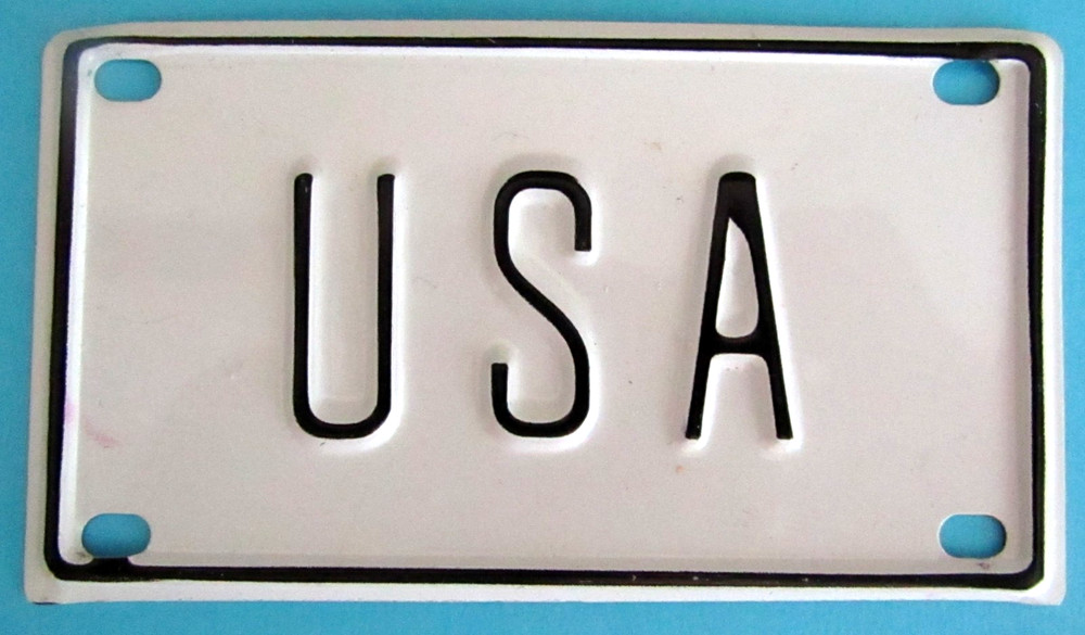 "USA"  Metal Mini License Plate