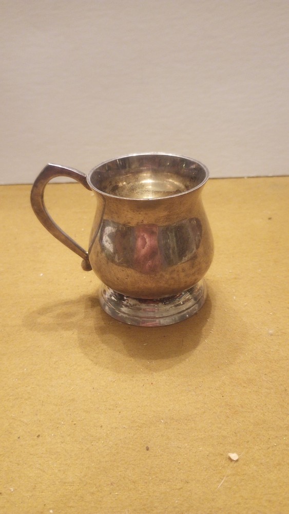 Vintage Crosby EPNS A1 India Footed/Handled Baby Cup NICE!!