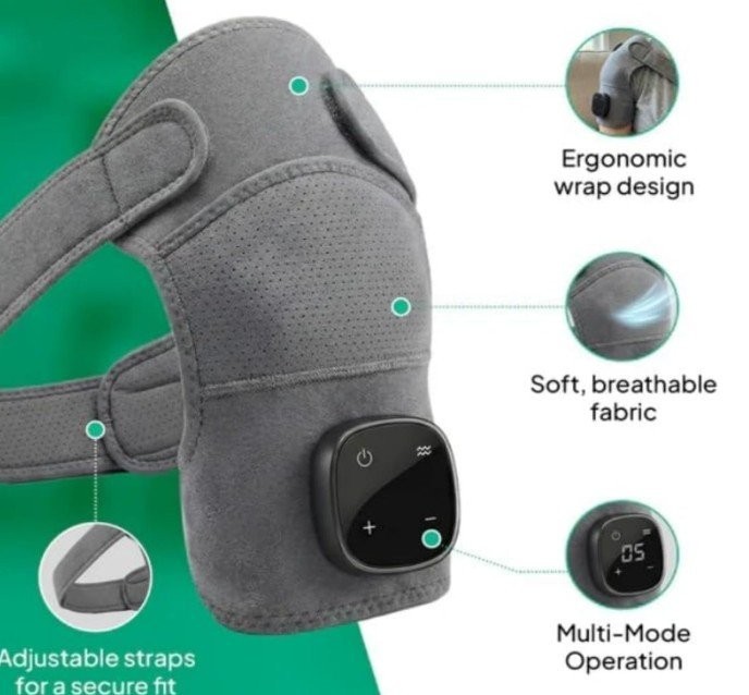 Triple Method Shoulder Massager Adjustable Rotator Cuff Joint Pain ET