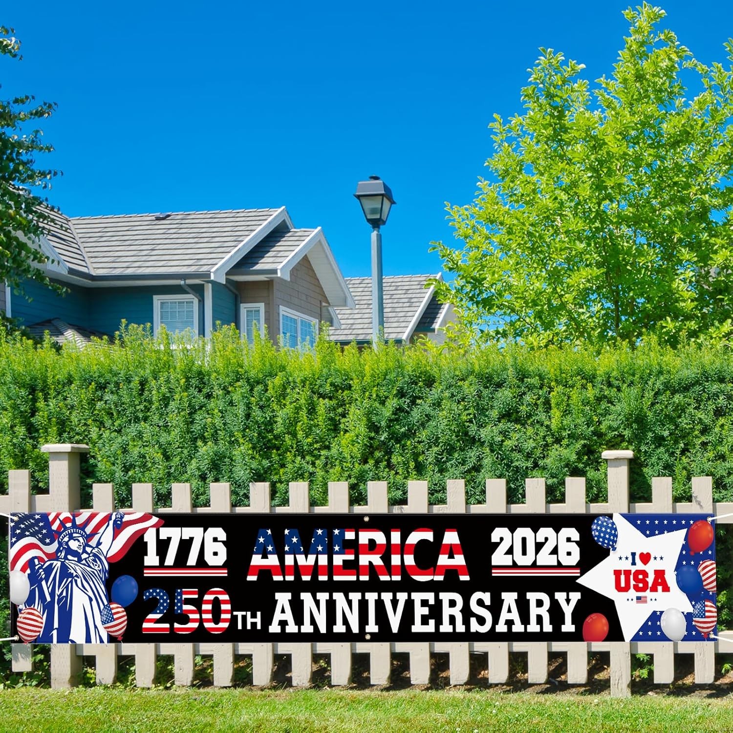 Probsin 250 Anniversary Banner 120" x 20" 1776-2026 America 250th Anniversary Th