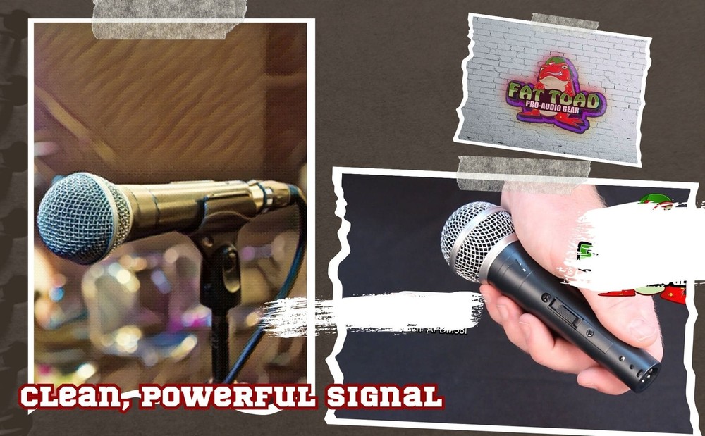 FAT TOAD Singing Vocal Studio Microphones - Handheld Karaoke Studio Mic PACKAGE