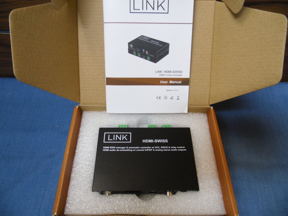 NEW LINK HDMI-SWISS HDMI EDID MANAGER Automatic Controller Relay RS232