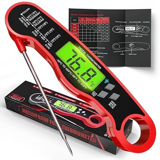 Internal Meat Thermometer Long Probe Instant Read Fast Meat multi-coloredDigital