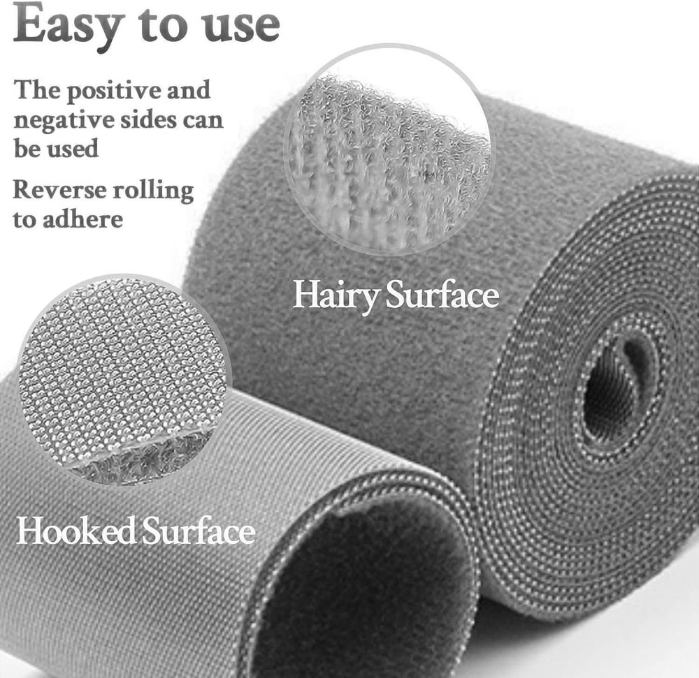 Hook and Loop Cable Ties Electrical 32FT Reusable Fastening Tape Double-Sided...