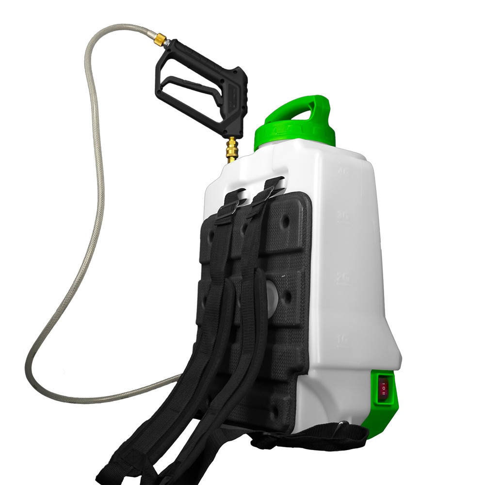 Green Touch Industries 2 Position Trimmer Rack & Strom Electric Backpack Sprayer