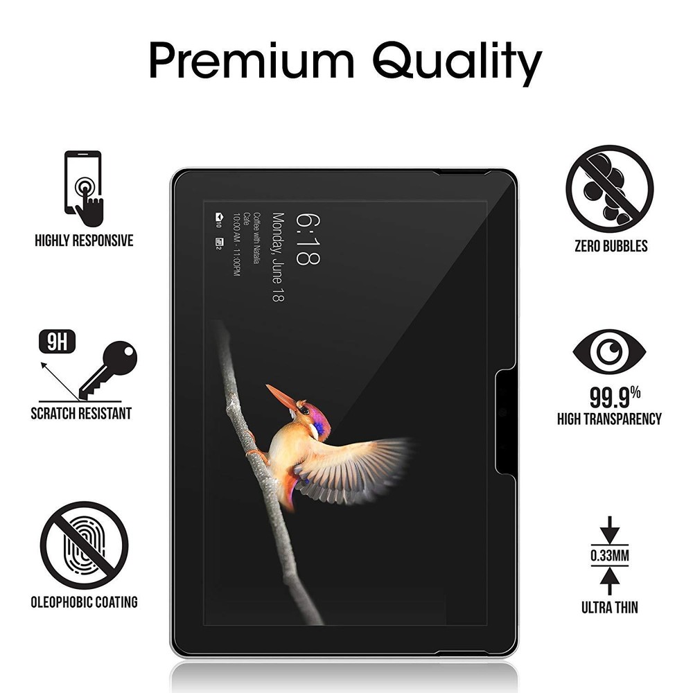 (2 Pack) Tempered Glass Screen Protector For Microsoft Surface Go/Go 2/Go 3/Go 4