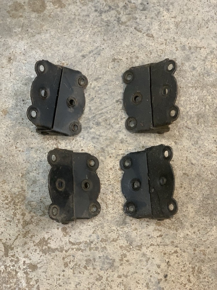 4 Vintage Screen Door Hinges Spring Loaded Black