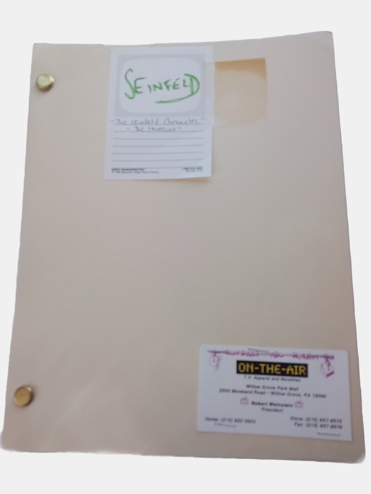 1990 Original Seinfeld Script "The Seinfeld Chronicles/The Stake Out" 44pp...