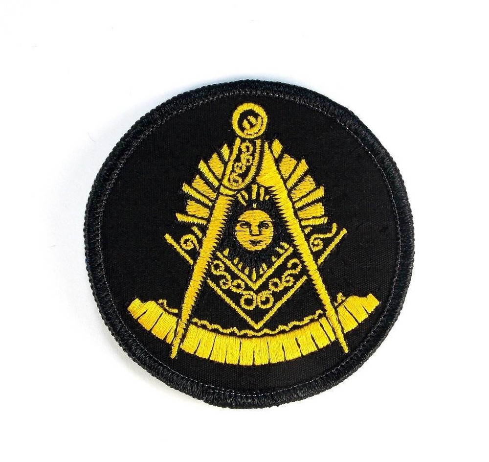 Masonic Past Master Square and Compass Embroidered Patch Iron Sew PWPM5040
