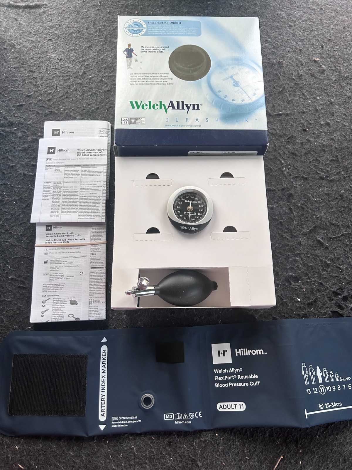 Welch Allyn DS45-11 Durashock BP Aneroid with Large Adult Cuff  Ref 901092 - NEW