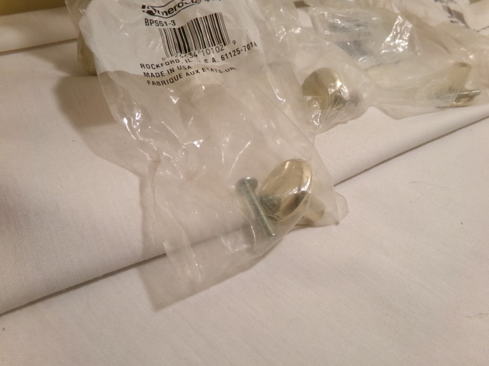 7 Amerock BP551-3 Polished Brass 1" Cabinet Knobs