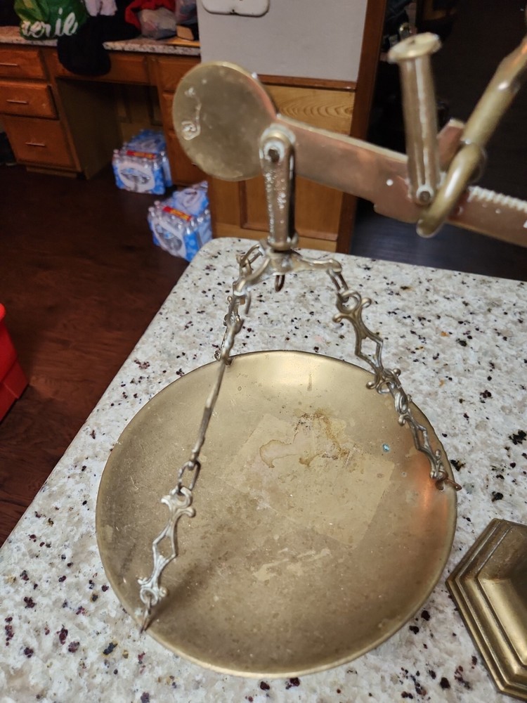 Antique Brass Scales Weight