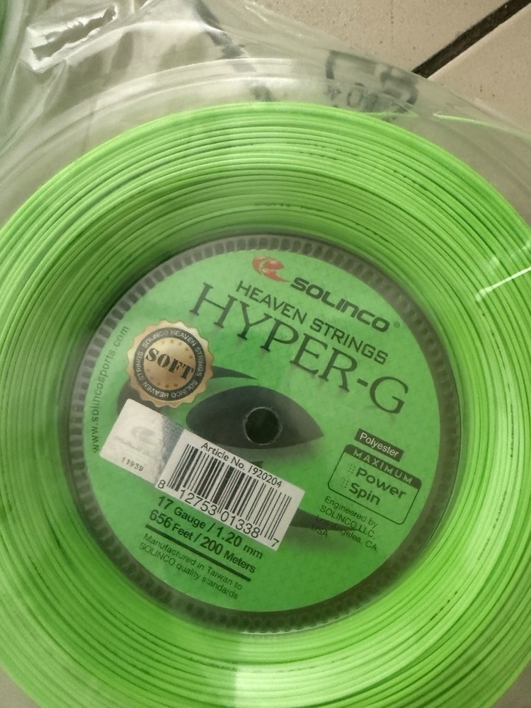 Tennis String Solinco Hyper-g Soft 1.20 200m