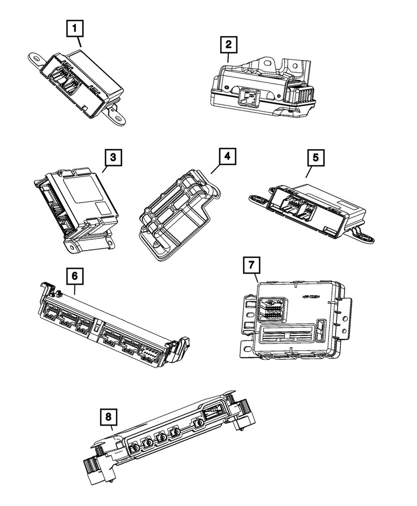 Genuine Mopar Park Assist Module 68523372AA