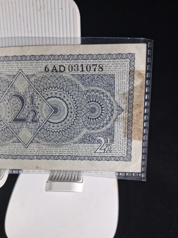1949 NETHERLANDS 21/2 GULDEN BANKNOTE