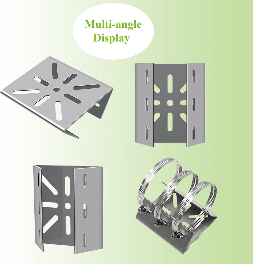 Universal Wall Mounting Bracket with 3 Loops, Stainless Steel Vertical 1Pack