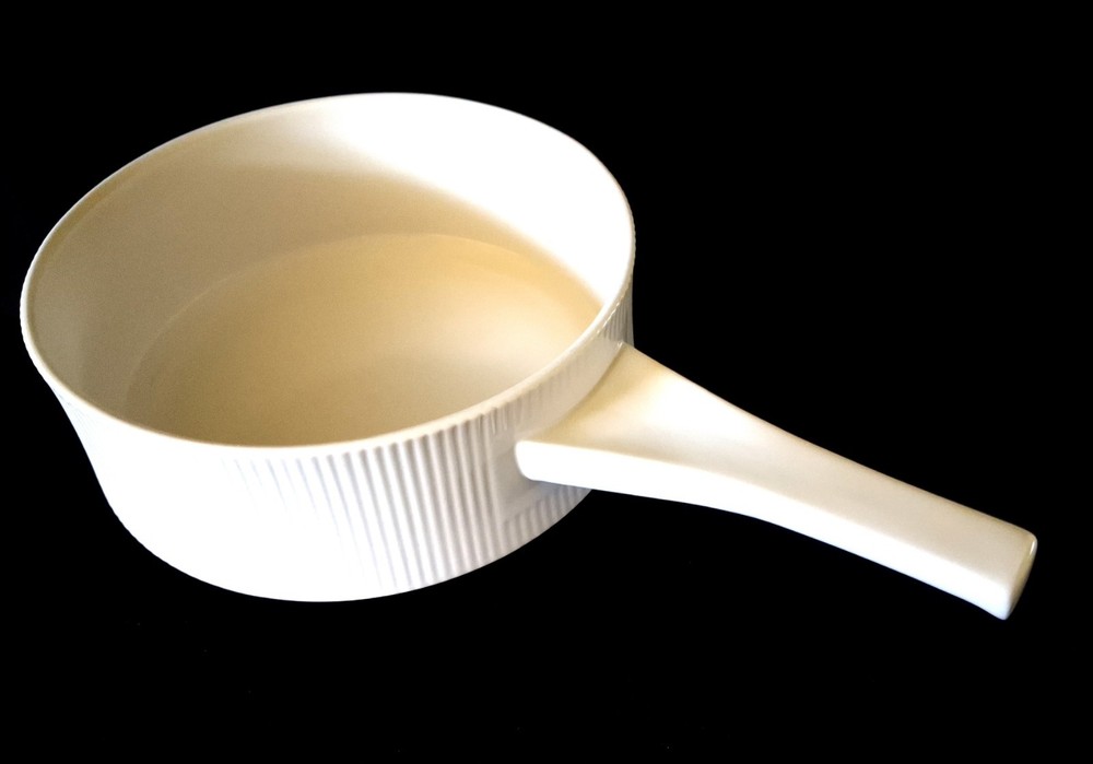 Cordalite EASTERLING Ribbed Ceramic Pan Pot With Handle MCM Germany 7.5"