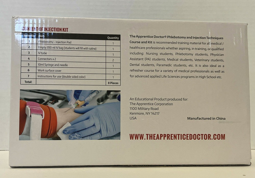 The Apprentice Doctor Wearable IV Phlebotomy Injection Techniques Practice Kit