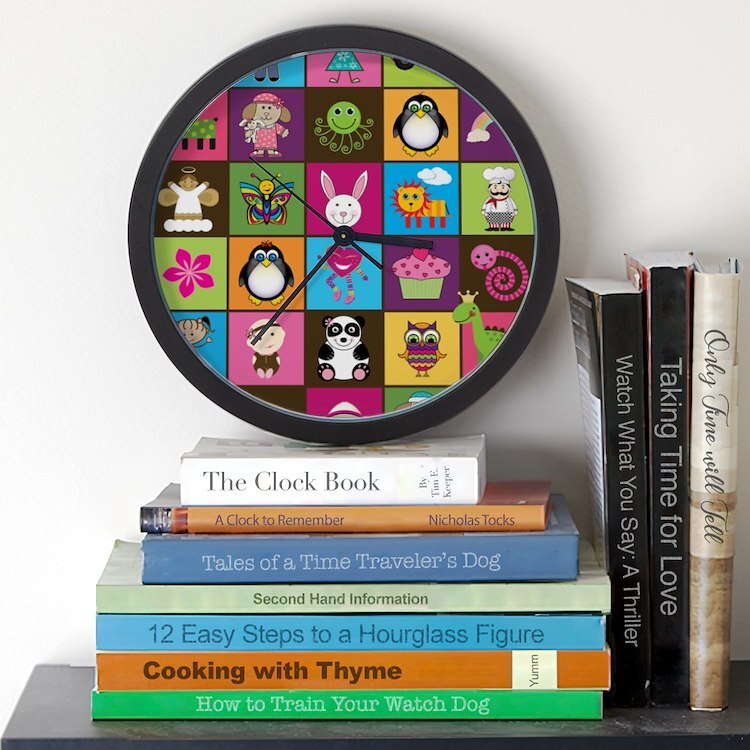 CafePress Patchworkcarttonblanket 10" Wall Clock (1009934070)