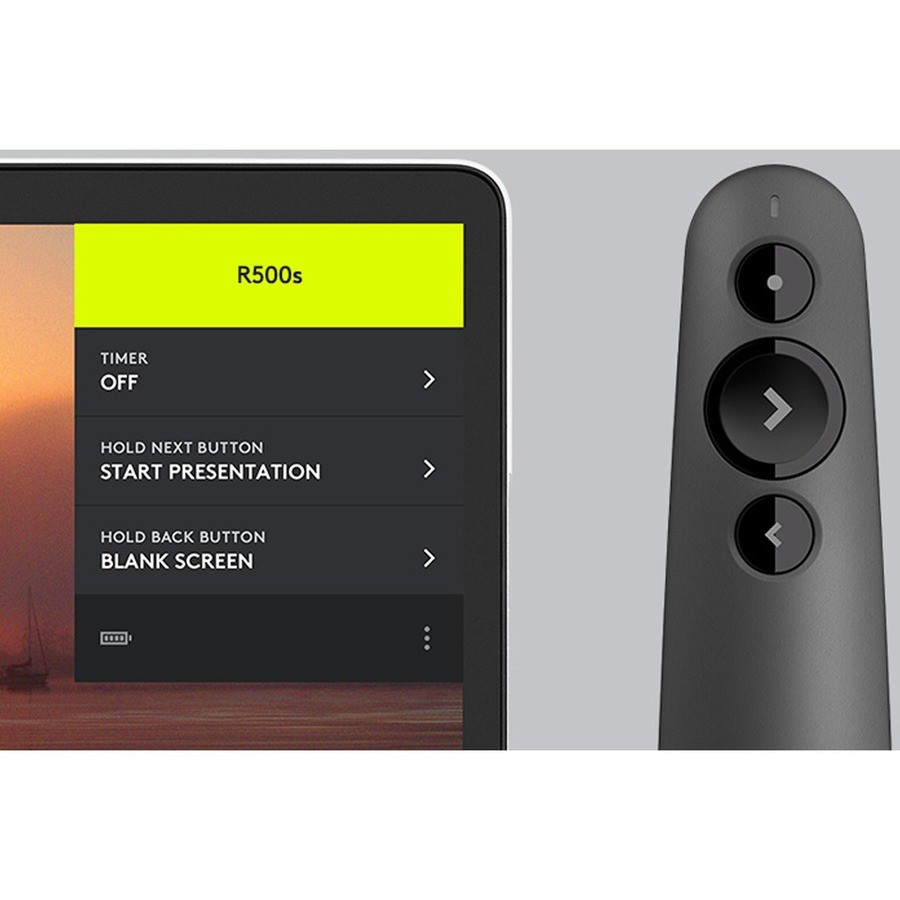 Logitech R500s Laser Presentation Remote Bluetooth USB Clicker Pointer