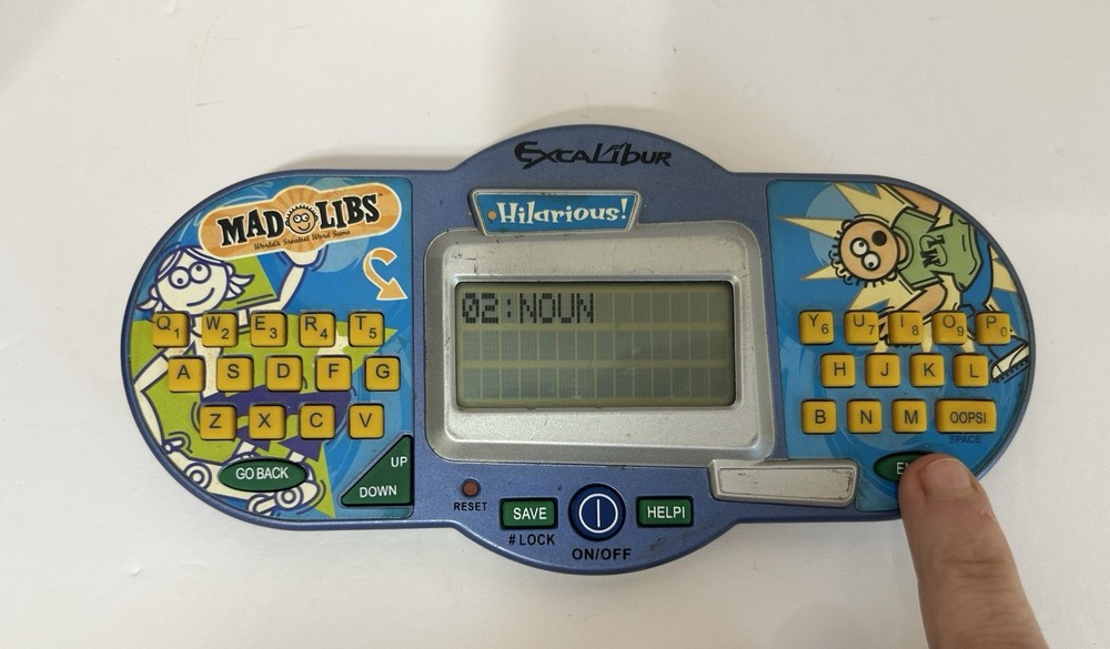 MAD LIBS ELECTRONIC HAND HELD GAME EXALIBUR MADLIBS