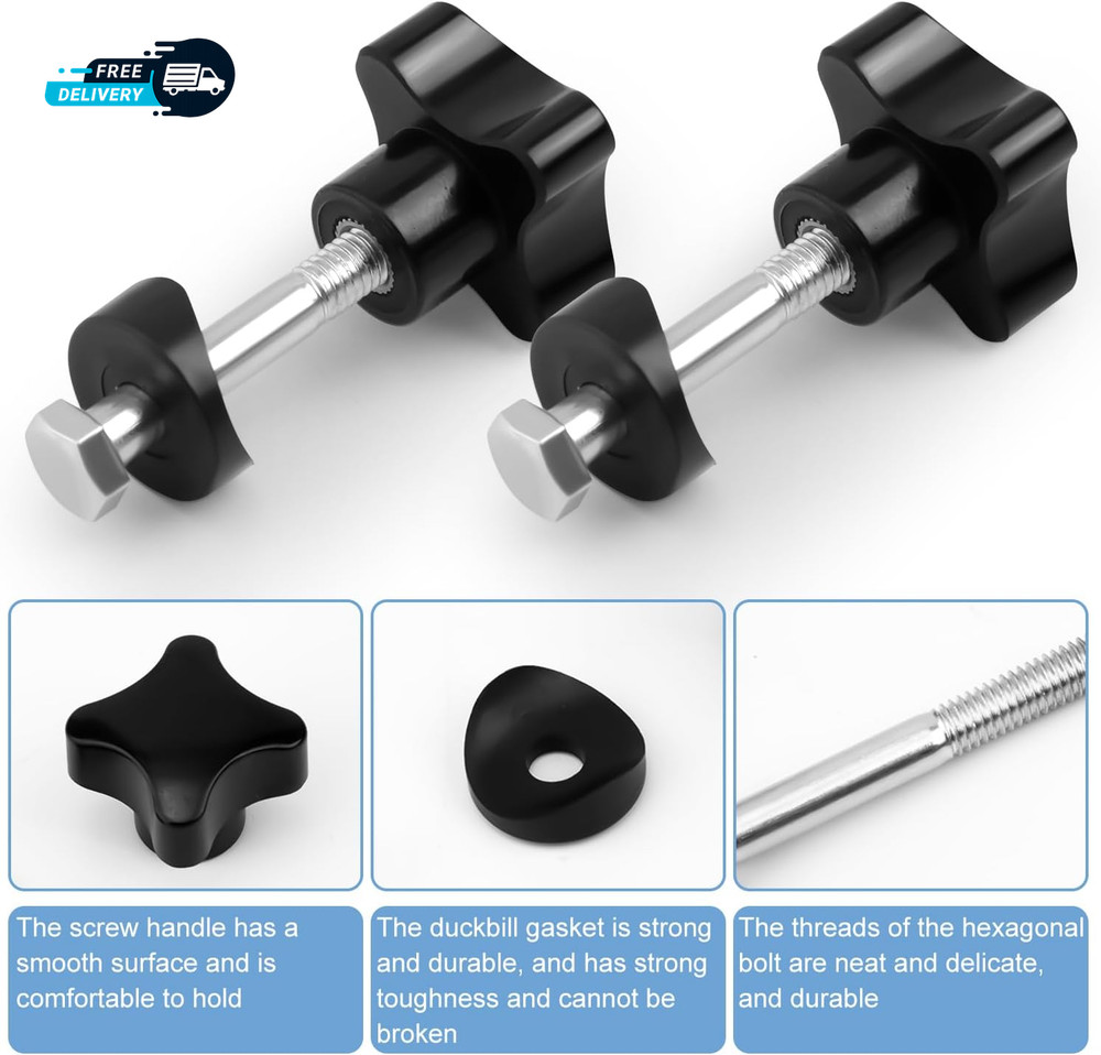 2 Sets Rollator Walker Replacement Arm Adjustment Knobs Comfortable Universal