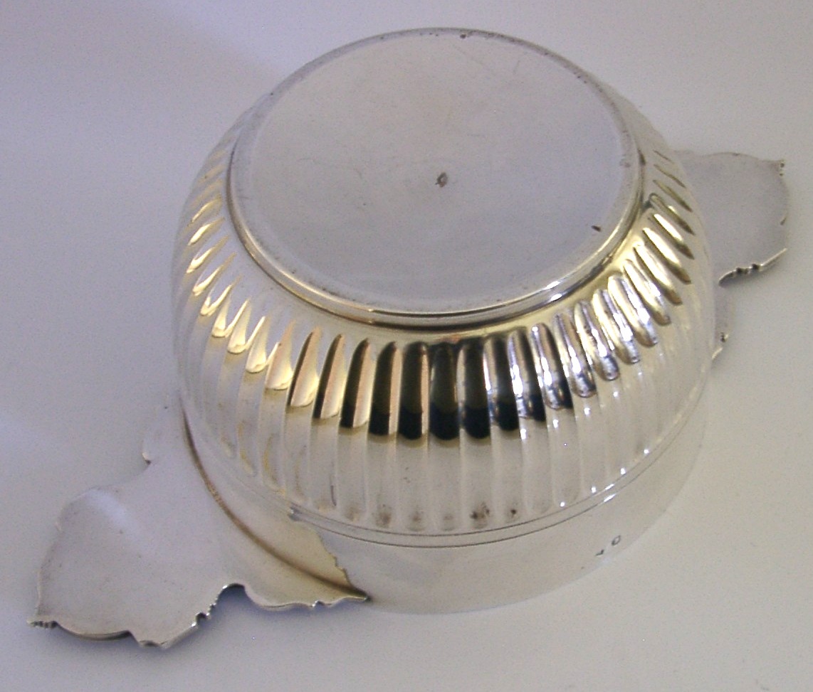 BEAUTIFUL 168g FRENCH SOLID STERLING SILVER TWO HANDLED BOWL c1890 ANTIQUE