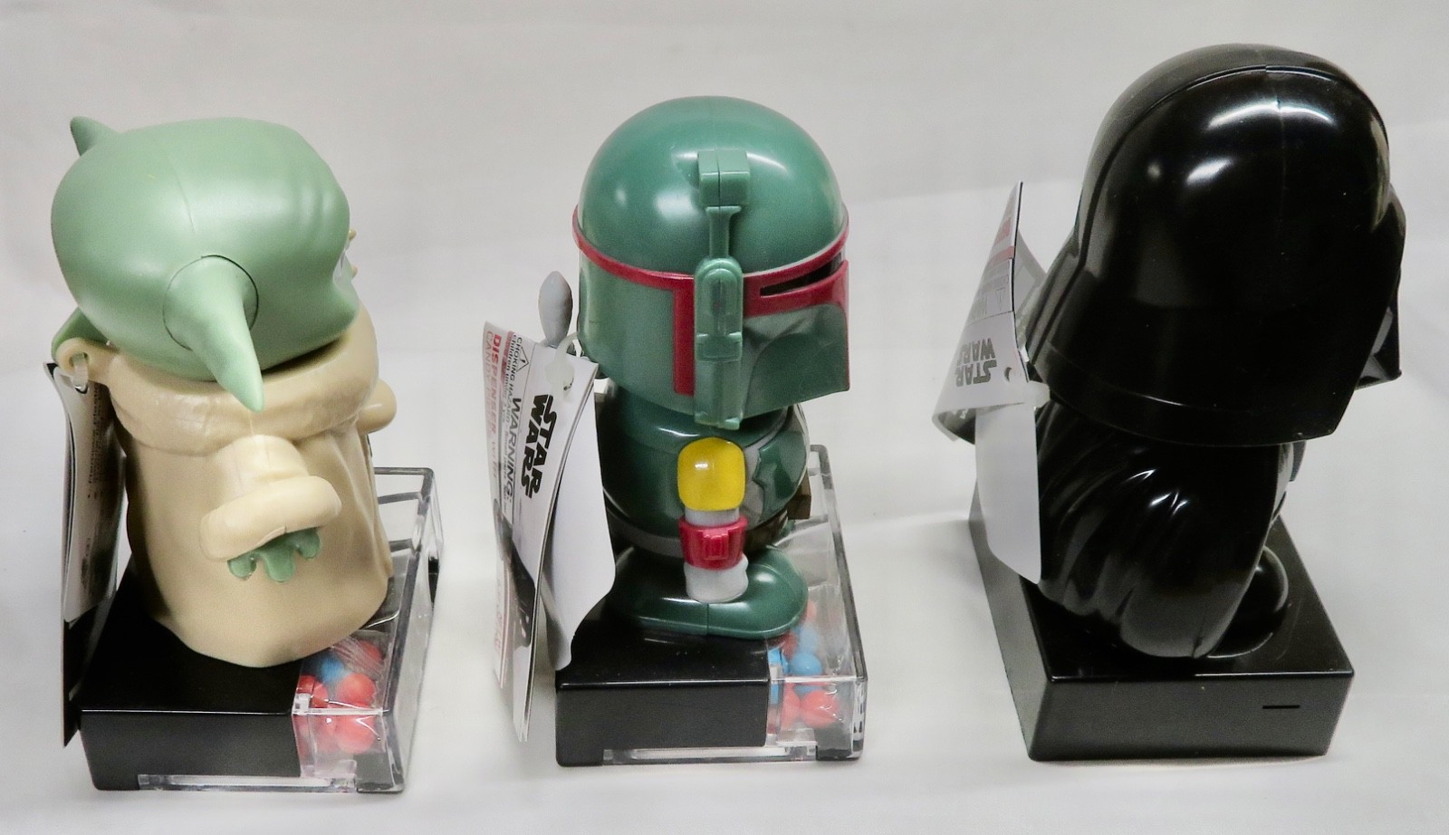 ✨STAR WARS~Darth Vader & Boba Fett & Yoda ~Talking Candy Dispensers w/ Sound