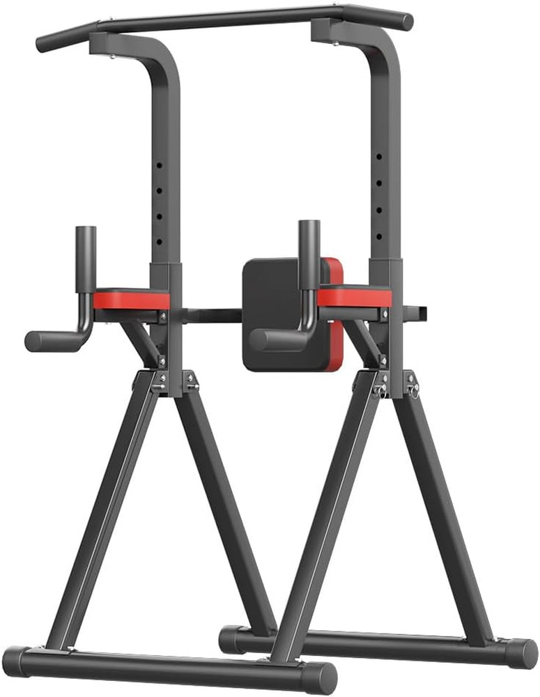 Foldable Power Tower - Adjustable Pull-Up & Dip Station for Home Gym