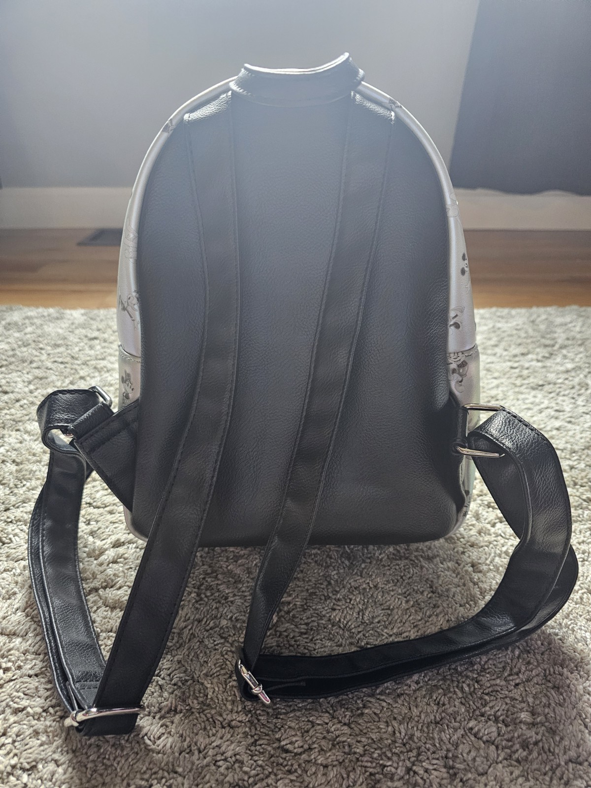 Loungefly Disney 100 Heritage Sketch Shimmer Silver Limited Ed Mini Backpack