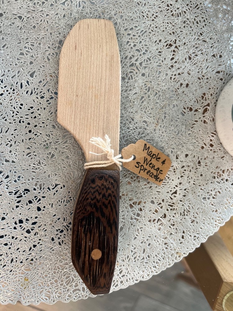 Hand-Crafted Maple and Wenge 7” Spreader Knife