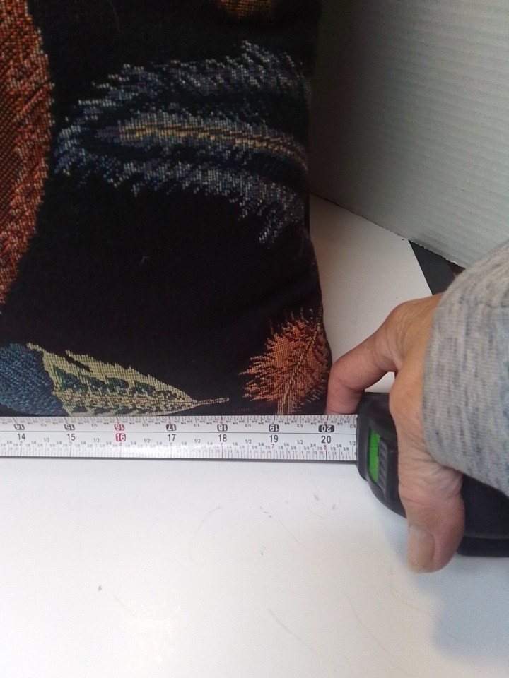 Large Embroidred Pillow Multiple Feather Pattern 20" X 20"