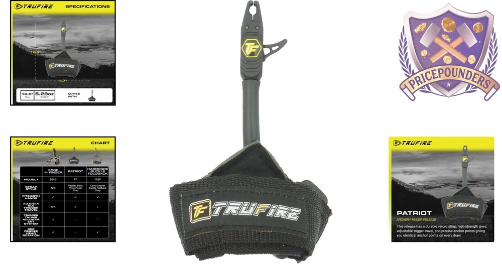 Bow Release Composite One Size Adjustable Trigger Ambidextrous Hunting Gear