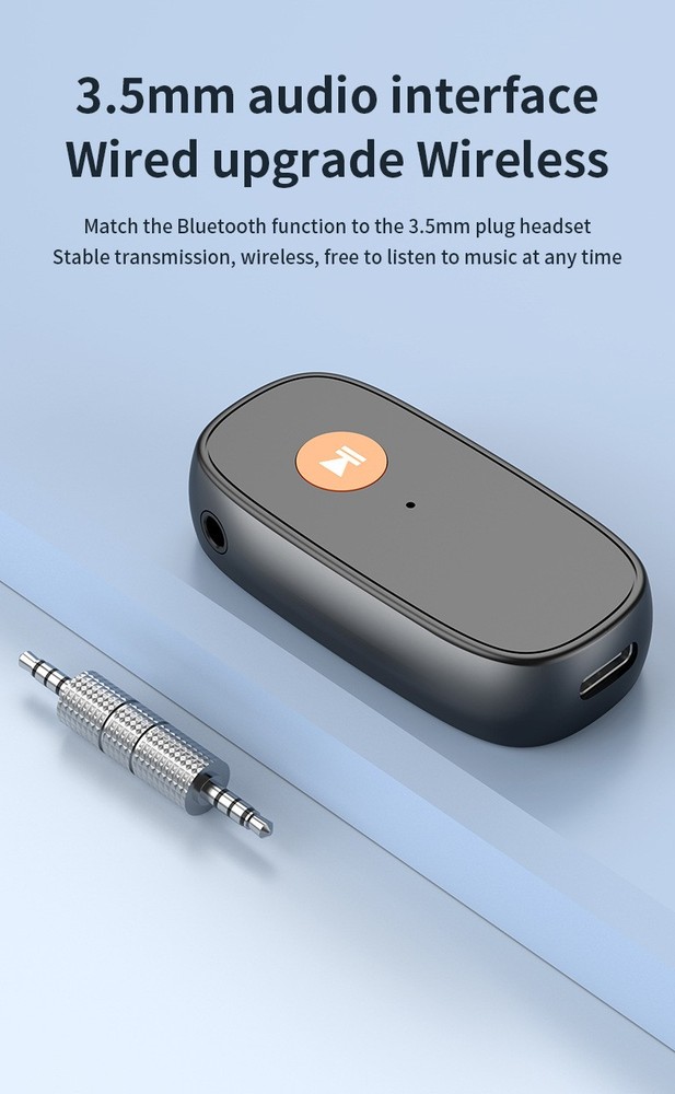2in1 Bluetooth-Compatible Reception Transmitter 3.5mm AUX Wireless Audio Adapter