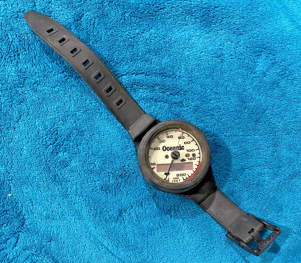 Oceanic 200ft Depth Gauge Puck Module Scuba Dive + Max Depth Gauge DataMax 2