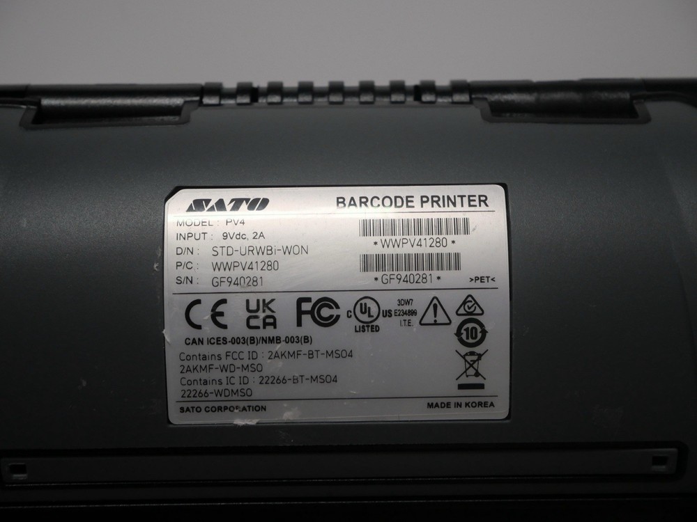 SATO PV4 Barcode Label Printer WWPV41280 with Label Rolls