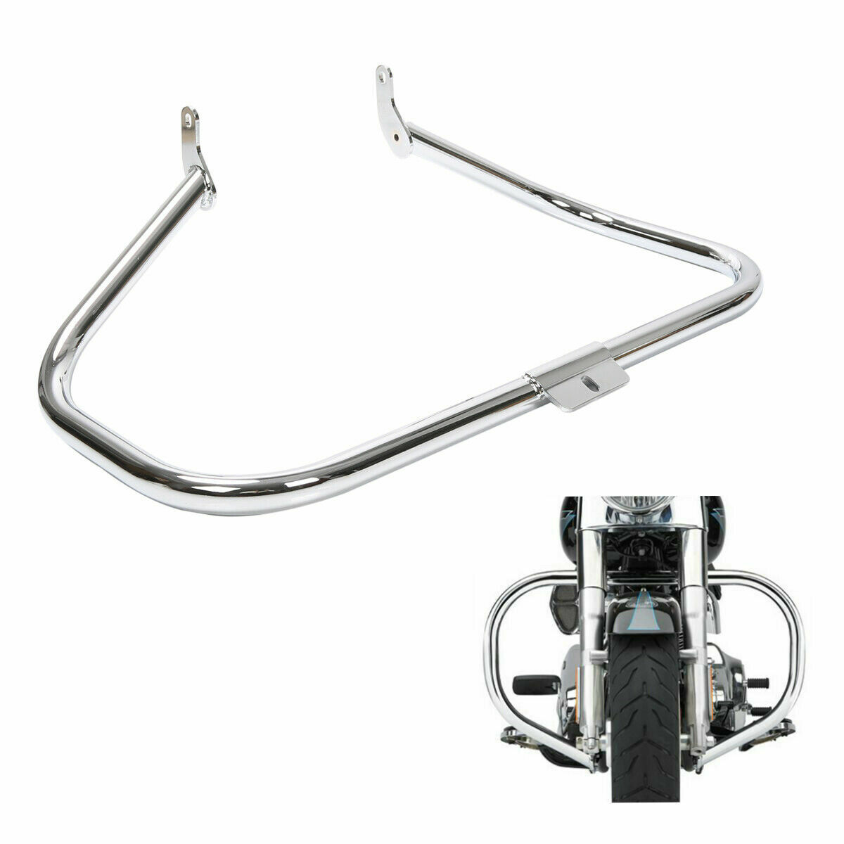 Chrome Highway Engine Guard Crash Bar For 2000-17 Harley Heritage Softail FatBoy