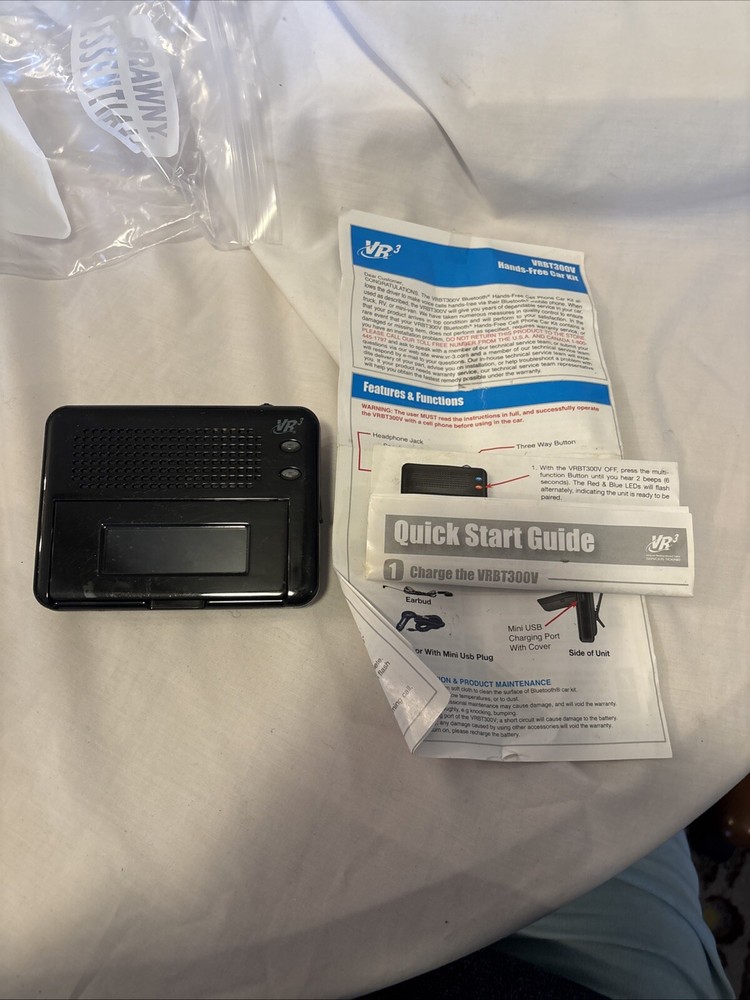 VR3 Bluetooth Wireless LCD Hands-Free Calling Car Kit VRBT300V