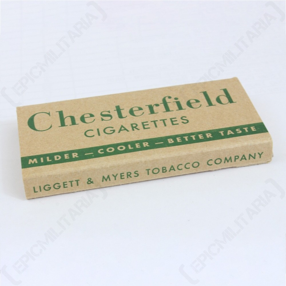 Reproduction WW2 US Chesterfield Cigarette Box - Pocket Litter
