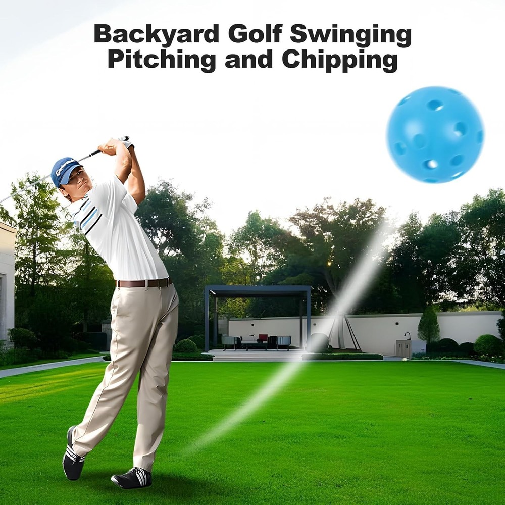 24 Pack Practice Golf Balls 40mm Limited Flight Plastic Training Colored